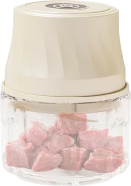 Elektrische Knoflook Hakker - Mini Keukenmachine - Maaltijd Voorbereiding - Oplaadbaar Met Veiligheidsgesp - 350 Milliliter - Crèmekleurig — thumbnail 1
