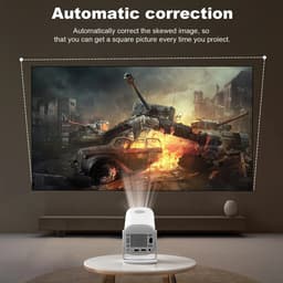 ECTEATOY® Mini Beamer - Projector - 4K Support - HD Ready 720P - 160 ANSI Lumen - Voor iOS & Android - WiFi - Thuisbioscoop - Wit — thumbnail 5