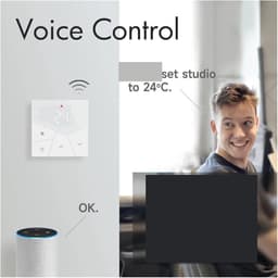 Slimme Thermostaat - Temperatuurregelaar Huis - Vloerverwarming Regelen - Programmeerbaar Schema - 5-45 Graden - Wit — thumbnail 3