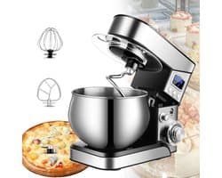 Keukenmachine - Mixer - Bakken en Koken - Elektronische Timer - 5.5 Liter - Zwart