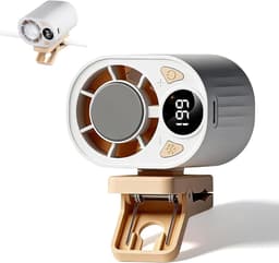 LISM - Autocassette-airconditioner, draagbare auto-airconditioner, mini-ventilator met draaifunctie, USB-oplaadfunctie, stille mini-ventilator zonder bladen met 199 snelheden, autocassette-airconditioner (wit) — thumbnail 1