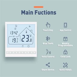 Vloerthermostaat - Temperatuurregelaar - Comfort Verhoging - Programmeerbaar - AC 95-240V - As shown — thumbnail 5