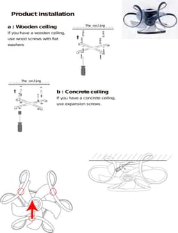 Wentinkmo Led-plafondlamp - afstandsbediening voor plafondventilator - Moderne ventilator — thumbnail 2