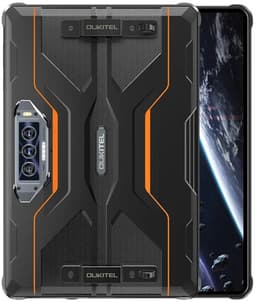 Rugged Tablet Oukitel RT8 4G 11 2K Helio G99 6GB 256GB A13, 20000-33W, Night vision 20MP, Black w Orange — thumbnail 1