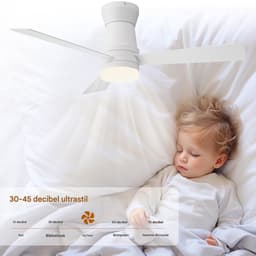 Plafondventilator met Licht 106 cm, Stil DC Motor, LED, Afstandsbediening & Laag Plafond — thumbnail 4