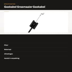 Gaskabel Vervangen 55 inch - Controle Kabel - Universeel - Geschikt voor Grasmaaiers - Onderdeelnummers 427497/532427497 - Schokbestendig - Besturingskabel — thumbnail 2