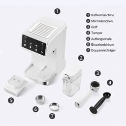 Lamor Koffiemachine - Espressomachine - Koffieapparaat - Espressomachines - Koffiemachines - Melkopschuimer - 6 programma's — thumbnail 5