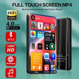 Bluetooth 5.2 Walkman - 16GB Ingebouwde luidspreker HD MP3 MP4-speler Full Touch 4,0-inch scherm Muziekspeler met FM-radio Ebook — thumbnail 2