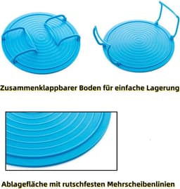 SnelShoppen - 3 Laags Magnetron Stoomrek - Ronde Stoomplaat - Kunststof Stoomrooster - Magnetron Accessoire - Voor Keuken en Feest — thumbnail 4