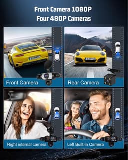 SnelShoppen - 5-Kanaals Dashcam 1080p + 480p Cabinecamera, Auto Rijrecorder met Loopopname, 24-Uurs Parkeermonitor, Bewegingsdetectie, Nachtzicht — thumbnail 5
