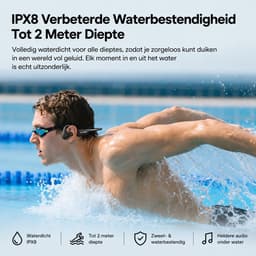 Xypher® Wave Bone Conduction Headphone - Sport Oortjes Draadloos - Hardloop Hoofdtelefoon - koptelefoon fietsen sport - open ear - Bluetooth 6.0 - waterdicht — thumbnail 2