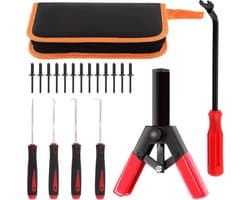 SnelShoppen - 46-delige Poly Rivet Gun Set - Multifunctionele Rivet Verwijder Tool voor Plastic en Metalen Clips - Inclusief Rivet Gun voor Veilig Geb