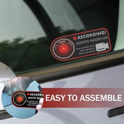 SnelShoppen - 4 x Waarschuwingsstickers voor Dashcam - PVC Auto Buiten Camera Opname Stickers - Verhoog Veiligheid - Universele Maat voor Auto's, Vrac — thumbnail 5