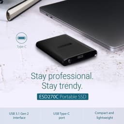 Externe SSD - Draagbare Opslag - Snelle Data Transfer - Robuuste Bouwkwaliteit - 2 TB - Zwart — thumbnail 4