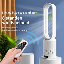 Rolu Torenventilator – Ventilator Staand – Ventilator Toren – 60 CM – 8 Snelheden - 90° Oscillatie – Timer Functie – Afstandsbediening — thumbnail 5