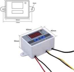 Digitale Temperatuurregelaar - Thermostaat Module - Verwarmen Koelen - Waterproof RVS Probe - 110-220V 1500W - Zwart — thumbnail 4