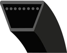 V-snaar - Grasmaaier riem - Onderhoud gazon - Gladde trapeziumvorm - 1440 mm - Zwart — thumbnail 2