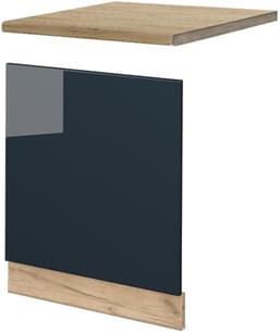 Vaatwasserpaneel - Keukenfront Frontpaneel - Keuken Verbeteren - Donkerblauw Hoogglans - 60 cm Breed - Blauw — thumbnail 1