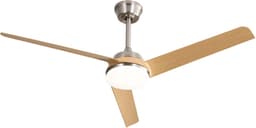 STILVORA Ventilator - 132 cm met Verlichting en Afstandsbediening - ABS - Geborsteld Nikkel - Voor Woonkamer Slaapkamer en Terras — thumbnail 5