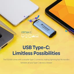 Externe SSD - Draagbare Opslag - Snelle Data Transfer - Compact en Schokbestendig - 512 GB - Blauw — thumbnail 2