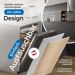 Vaatwasser Front - Keukenpaneel - Keuken Moderniseren - Krasbestendig Melamine - 715 x 594 mm - Halifax Oak — thumbnail 3