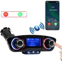 Bluetooth-zender - FM-zender - Autoradio-adapter - Auto-mp3-speler - AUX Bluetooth-ontvanger - USB - LCD-display - Multifunctionele auto-USB-flashdrive - Ondersteunt muziekweergave en handsfree bellen - BT06 — thumbnail 4