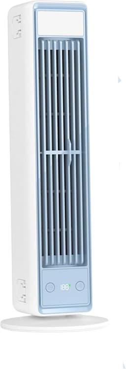 Novendo Goods - Torenventilator bladloos met luchtkoeling - Stille ventilator met sterke luchtstroom voor kantoor en thuis - Draagbare aircooler — thumbnail 1