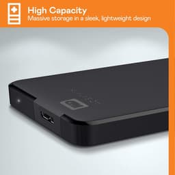 Externe Harde Schijf - Opslagmedium Draagbaar - Bestanden Opslaan - USB 3.0 Compatibel - 3000 GB - Zwart — thumbnail 4
