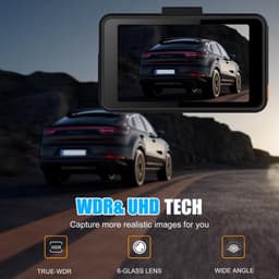 Dashcam Auto - Rijrecorder Camera - Veilig Rijden - 4K Hoge Resolutie - 3 inch IPS Scherm - Zwart — thumbnail 2
