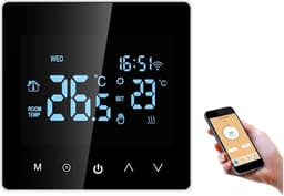 Digitale Thermostaat - Slimme Regelaar - Verwarming Instellen - Wekelijks Programmeerbaar - LCD Touch Display - Wit — thumbnail 4