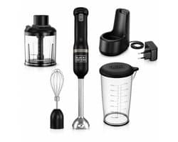 Black&Decker 3-delige Kitchen Wand™ 7,2V draadloze staafmixerset inclusief 2-delige accessoireset, zwart - BCKM1013KB-QW