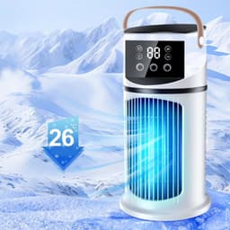 Draagbare Airco - Verdampingskoeler Ventilator - Persoonlijke Koelte - Bevochtigt en Reinigt - 600 ml Reservoir - Wit — thumbnail 4