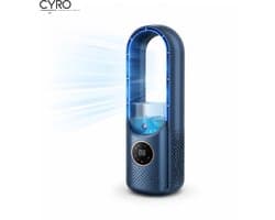 CYRO - Kleine Luchtkoeler - Koelventilator - Ventilator - Kleine Airco - Elektrisch - 6 Snelheden - Airconditioning - Blauw