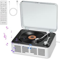 Bluetooth CD Speler - Radio CD Speler - Ondersteunt Meerdere Afspeelmodi - Bluetooth 5.0 - Wit — thumbnail 1