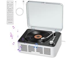 Bluetooth CD Speler - Radio CD Speler - Ondersteunt Meerdere Afspeelmodi - Bluetooth 5.0 - Wit