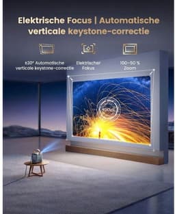 SP® Mini Beamer - Slimme Projector - Officiële Miniprojector van Netflix - Zilvergrijs - 8cm x 11cm x 18cm — thumbnail 5