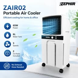 Innovastore Aircooler - Draagbare Luchtkoeler - Luchtcirculatie - Luchtbevochtiger - Slaapmodus - Drie snelheden - 6liter - Wit — thumbnail 2