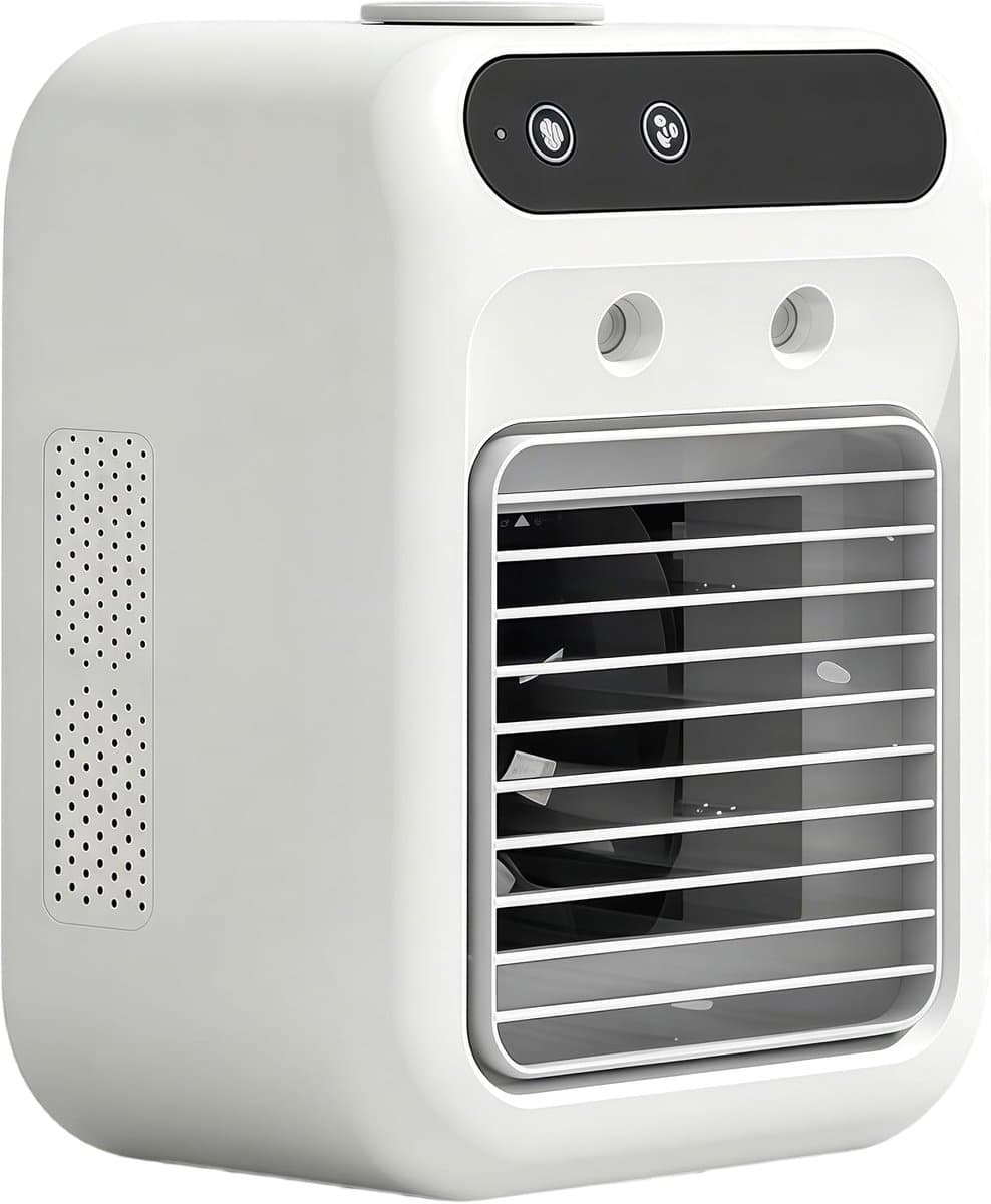 Mobiele aircooler stil tafelmodel met nevelverkoeling 500 ml watertank voor thuis en kantoor — afbeelding 1
