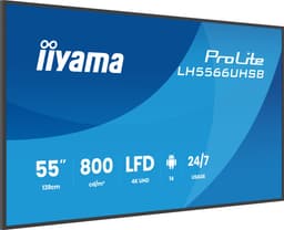 iiyama LH5566UHSB-B1AG beeldkrant Digitale signage flatscreen 139,7 cm (55) LCD Wifi 800 cd/m² 4K Ultra HD Zwart Type processor Android 24/7 — thumbnail 5