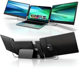 Portable Monitor - Monitor met Dubbel Scherm voor Laptop - Draagbare Monitor - Zwart - 35cm x 21cm x 4cm — thumbnail 1