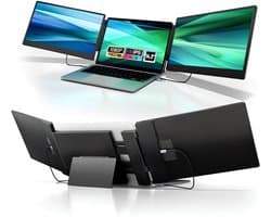 Portable Monitor - Monitor met Dubbel Scherm voor Laptop - Draagbare Monitor - Zwart - 35cm x 21cm x 4cm