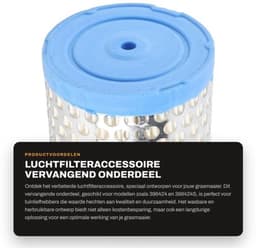 Luchtfilter Wasbaar - Geschikt voor Briggs 396424/396424S - Vervangend Onderdeel - Kunststof - Hoge Luchtstroom - Uitstekende Filtratie - Grasmaaierfilter — thumbnail 1