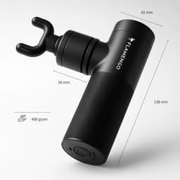 SnelShoppen - Mini Massage Gun voor Spieren en Fascia - Compacte Elektrische Handmassager met 4 Massagekoppen en Transportcase - 9 mm Amplitude, 3200 — thumbnail 5