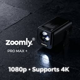 Zoomly® Pro MAX+ Mini Beamer – 700 ANSI Lumen – Thuisbioscoop Beamer met Android 14, WiFi 6 & Bluetooth 5.4 – Full HD 1080p – Ondersteunt 4K – Gratis Smart Remote — thumbnail 5