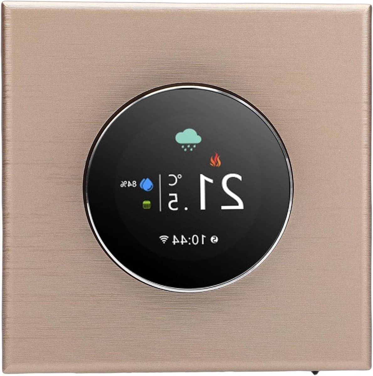Slimme WiFi Thermostaat - Temperatuurregelaar Huis - Energie Besparen - TFT Display - 86x86mm - Zilver — afbeelding 1