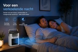 Mobiele Airco Zonder Afvoer - Mobiele Airco Zonder Slang - Compact En Zuinig - Ideaal Voor Koeling In Slaapkamers Of Kleine Kantoren — thumbnail 2