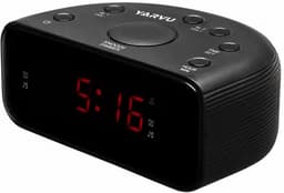 Wekkerradio - Wekker Radio - FM Radio - Klokradio - Slaapkamer - Snooze - Alarm - Slaap Functie - Slaapfunctie - Digitale Klok - Digitale Wekkerradio - Dual Alarm - Zwart — thumbnail 2