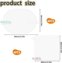 SnelShoppen - 8 Stuks Electrostatistische Stickers voor Dashcam - Transparante Statistische Film - Bescherming tegen Krassen en Val voor Dashcam Insta — thumbnail 5