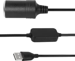 SnelShoppen - USB-A Plug naar 12V Auto Sigarettenaansteker Socket, Voltage Verhoger Converter Kabel voor Dashcam, Elektronische Hond, 5V naar 12V, 0.8 — thumbnail 4