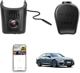 4K Dashcam Auto Geschikt voor Audi A1 A3 A4 A5 A6 A7 A8 e-tron Sportback GT Q2 Q3 Q5 Q7 Q8 TT R8 2019-2026, 4K WiFi-APP, OEM, 2160P UHD Video, G-Sensor, Nachtzicht, Plug & Play — thumbnail 2